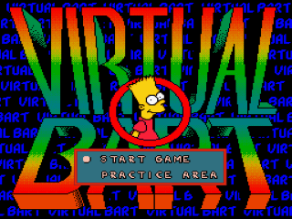 Virtual Bart title screen for Super Nintendo